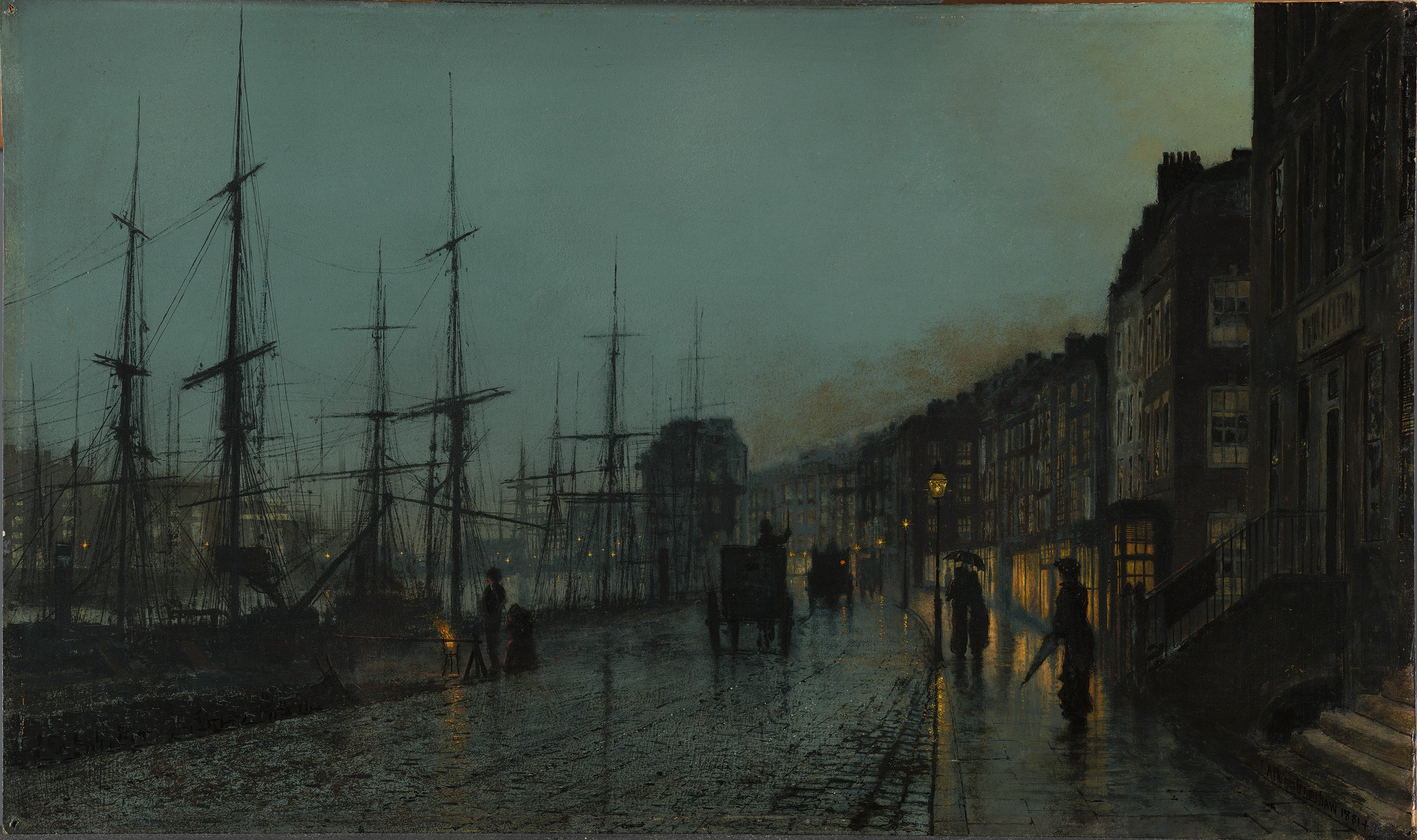 Shipping on the Clyde - Grimshaw, John Atkinson. Museo Nacional